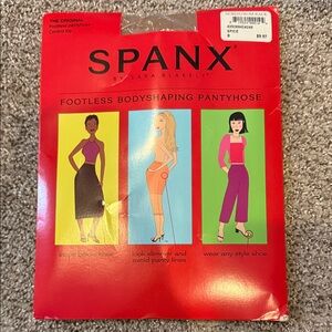 SPANX Footless Bodyshaping Pantyhose in Red Packaging